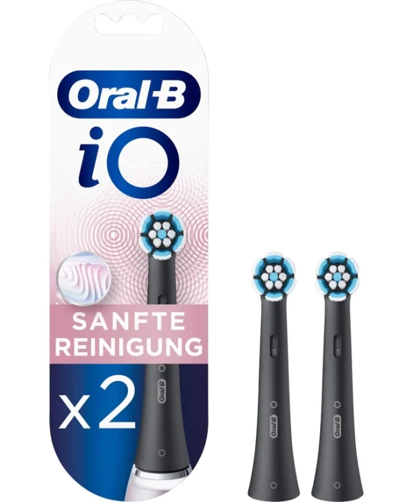 Oral-B iO Gentle Care Ανταλλακτικές Κεφαλές για Ηλεκτρική Οδοντόβουρτσα Black 418993 2τμχ 4210201418993