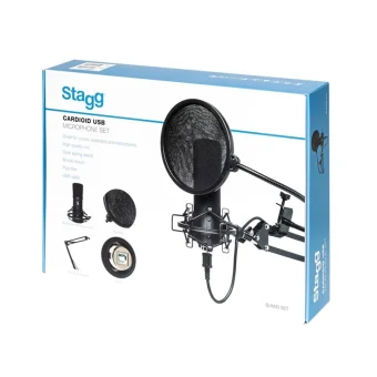 Stagg SUM45 Σετ Μικρόφωνο USB Shock Mounted για Φωνητικά SUM45SET