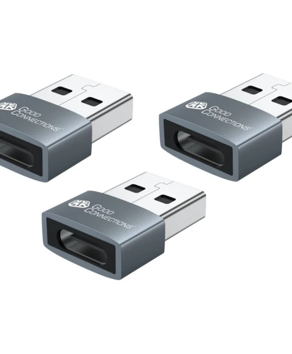 Good Connections Μετατροπέας USB-A male σε USB-C female Γκρι 1τμχ USB-AD203-3
