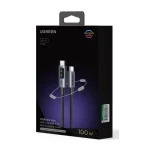 Ugreen LED USB 2.0 Cable USB-C male - USB-C 100W PD Μαύρο 2m 35512 - Image 3