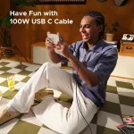 Ugreen LED USB 2.0 Cable USB-C male - USB-C 100W PD Μαύρο 2m 35512 - Image 4