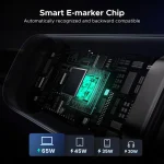 Ugreen LED USB 2.0 Cable USB-C male - USB-C 100W PD Μαύρο 2m 35512 - Image 5