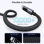 Ugreen LED USB 2.0 Cable USB-C male - USB-C 100W PD Μαύρο 2m 35512 - Image 7
