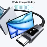Ugreen LED USB 2.0 Cable USB-C male - USB-C 100W PD Μαύρο 2m 35512 - Image 8