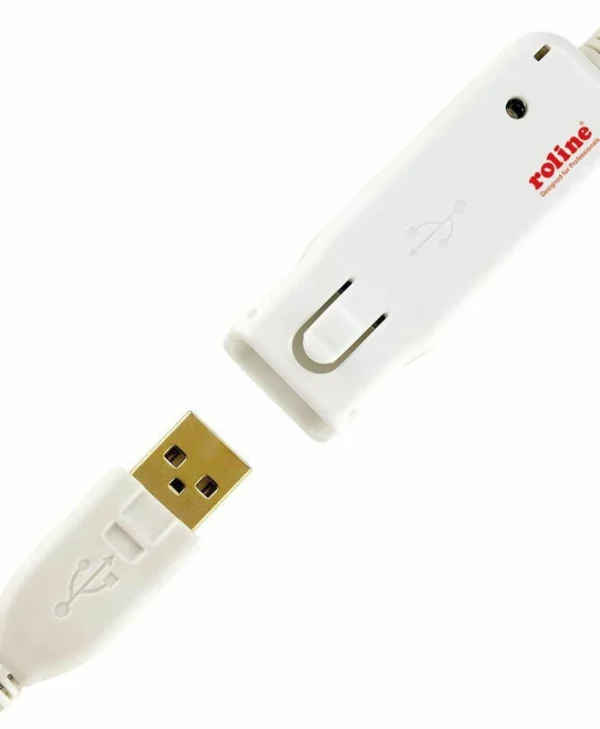 Roline USB 2.0 Cable USB-A male - USB-A female Λευκό 12m 12.04.1086
