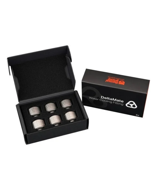 Thermal Grizzly Grizzly Deltamate Fitting St16 Pack Of 6 Matt Nickel (tg-dm-fit-6201) Ασημί TG-DM-FIT-6201