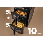 Promis Air Fryer με Διπλό Αποσπώμενο Κάδο 10lt Μαύρο FRP1560 - Image 4