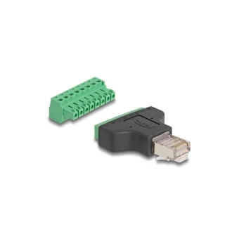 Delock Προσαρμογέας Rj45 Φίς > Κλέμα 8-pin 2-τεμ 3,81 Mm Mpn 66471