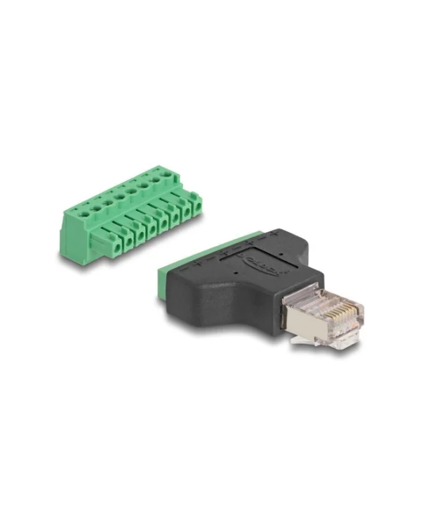 Delock Προσαρμογέας Rj45 Φίς > Κλέμα 8-pin 2-τεμ 3,81 Mm Mpn 66471