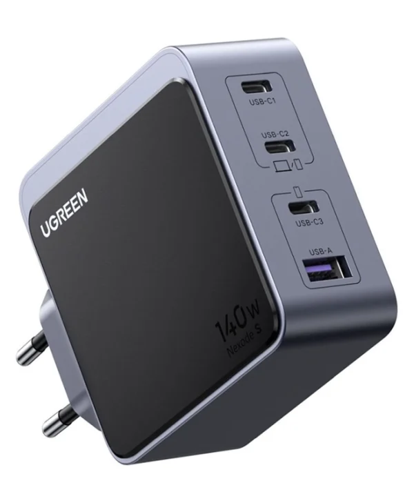 Ugreen Φορτιστής Χωρίς Καλώδιο GaN με Θύρα USB-A και 3 Θύρες USB-C 140W Power Delivery Γκρι (X570) 45575