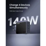 Ugreen Φορτιστής Χωρίς Καλώδιο GaN με Θύρα USB-A και 3 Θύρες USB-C 140W Power Delivery Γκρι (X570) 45575 - Image 4