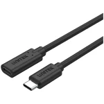 Unitek USB 3.2 Cable USB-C male - USB-C female 100W PD Μαύρο 0.5m C14086BK