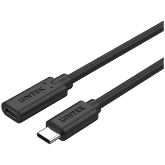 Unitek USB 3.2 Cable USB-C male - USB-C female 100W PD Μαύρο 0.5m C14086BK