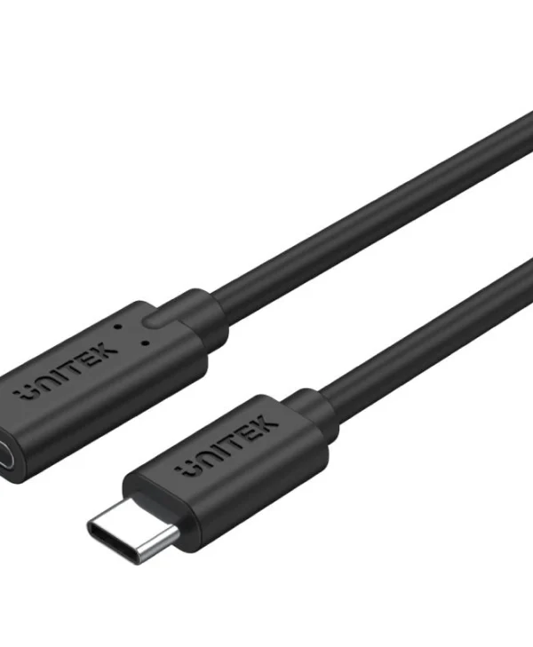 Unitek USB 3.2 Cable USB-C male - USB-C female 100W PD Μαύρο 0.5m C14086BK