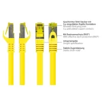 Alcasa S/FTP Cat.7 (10Gbps) Καλώδιο Δικτύου Ethernet 2m Κίτρινο 8070R-020Y - Image 2