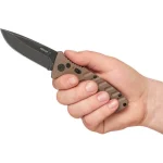 Boker Plus Strike Droppoint Σουγιάς Αυτόματος Καφέ σε Θήκη 01BO424 - Image 2