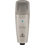 Behringer C-1U Πυκνωτικό Μικρόφωνο USB Shock Mounted για Φωνητικά σε Ασημί Χρώμα 27000166