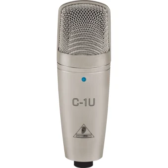 Behringer C-1U Πυκνωτικό Μικρόφωνο USB Shock Mounted για Φωνητικά σε Ασημί Χρώμα 27000166