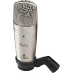 Behringer C-1U Πυκνωτικό Μικρόφωνο USB Shock Mounted για Φωνητικά σε Ασημί Χρώμα 27000166 - Image 4