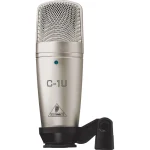Behringer C-1U Πυκνωτικό Μικρόφωνο USB Shock Mounted για Φωνητικά σε Ασημί Χρώμα 27000166 - Image 5