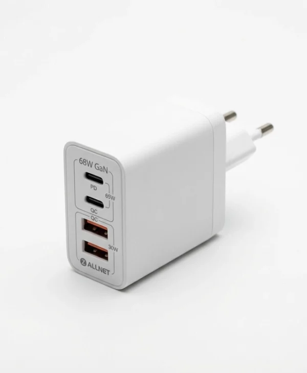 Allnet Τροφοδοσία 1τμχ PSU-GaNPD-USB-2A2C-68W