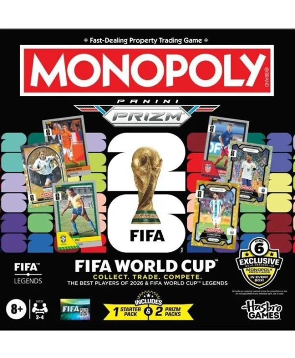 Επιτραπέζιο Παιχνίδι Monopoly Panini Prizm: FIFA World Cup για 2-4 Παίκτες 8+ Ετών Hasbro G2633