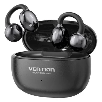Vention Echo Clip A1 Open Ear Bluetooth Handsfree Ακουστικά με Αντοχή στον Ιδρώτα και Θήκη Φόρτισης Μαύρα NBWB0-PH