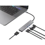 Conceptronic USB-C Docking Station με HDMI 4K PD Γκρι (DONN33G) - Image 7