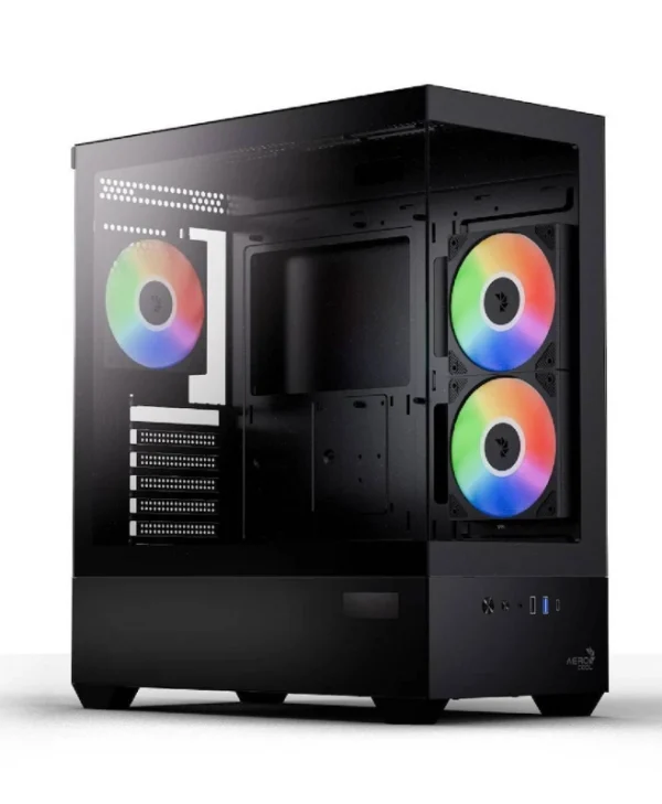 Aerocool P500D Digi-G-BK-v1 Gaming Midi Tower Κουτί Υπολογιστή με Πλαϊνό Παράθυρο Μαύρο ACCM-PN07033.11