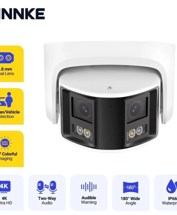 Annke 01260774 IP Κάμερα Παρακολούθησης Wi-Fi 4K Αδιάβροχη με Αμφίδρομη Επικοινωνία και Φακό 2.8mm an91dx