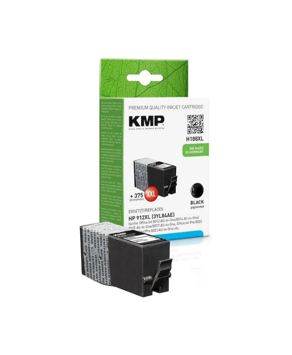 KMP Συμβατό Μελάνι Εκτυπωτή InkJet HP HP912XL 3YL84AE 950 Σελίδων 35ml Μαύρο 1τμχ 1765,4001