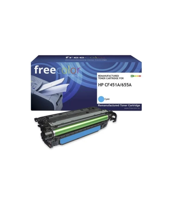 Freecolor Συμβατό Toner για Laser Εκτυπωτή HP Hp 655a (cf451a) 10500 Σελίδων Κυανό K18243F7