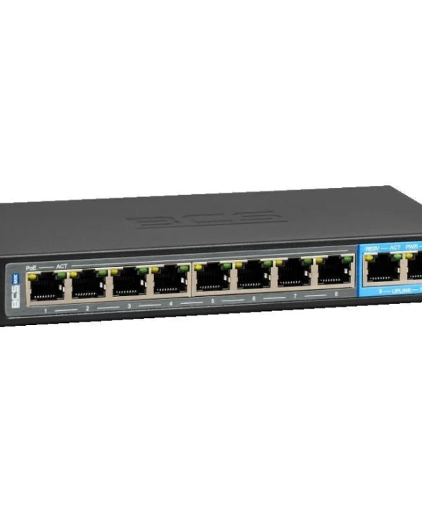 BCS BCS-B-SP0802G Unmanaged L2 PoE+ Switch με 8 Θύρες Ethernet