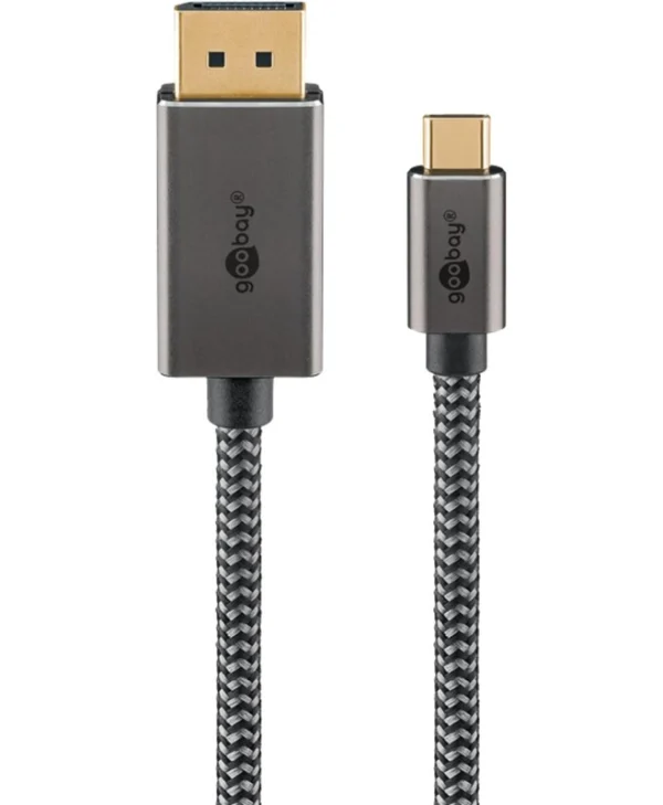 Goobay Braided USB 3.1 Cable USB-C male - DisplayPort Μαύρο 1m 75707