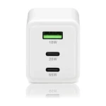 everActive Φορτιστής Χωρίς Καλώδιο GaN με Θύρα USB-A και 2 Θύρες USB-C 65W Power Delivery / Quick Charge 4+ Λευκός (SC-655Q) - Image 2
