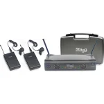 Stagg UHF WRLSS 2LAVALIER864.2-864.7 Σετ Ασύρματο Δυναμικό Μικρόφωνο Πέτου, Clip On, Ζώνης για Φωνητικά SUW 50 LL FH EU