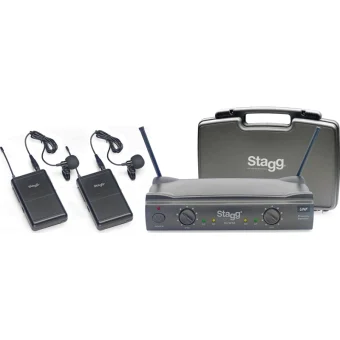 Stagg UHF WRLSS 2LAVALIER864.2-864.7 Σετ Ασύρματο Δυναμικό Μικρόφωνο Πέτου, Clip On, Ζώνης για Φωνητικά SUW 50 LL FH EU