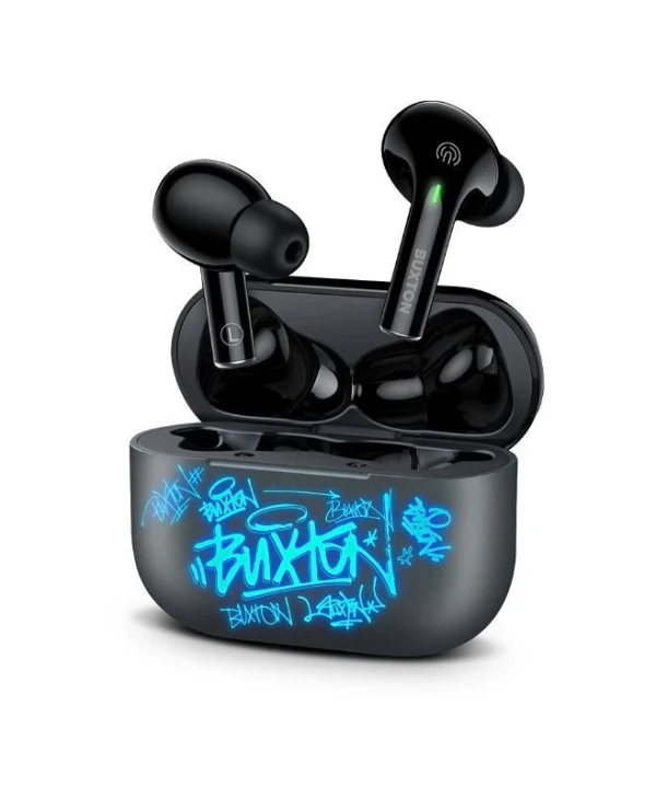 Buxton BTW 4600 In-ear Bluetooth Handsfree Ακουστικά με Θήκη Φόρτισης Μαύρα (BX)BTW4600 GREY