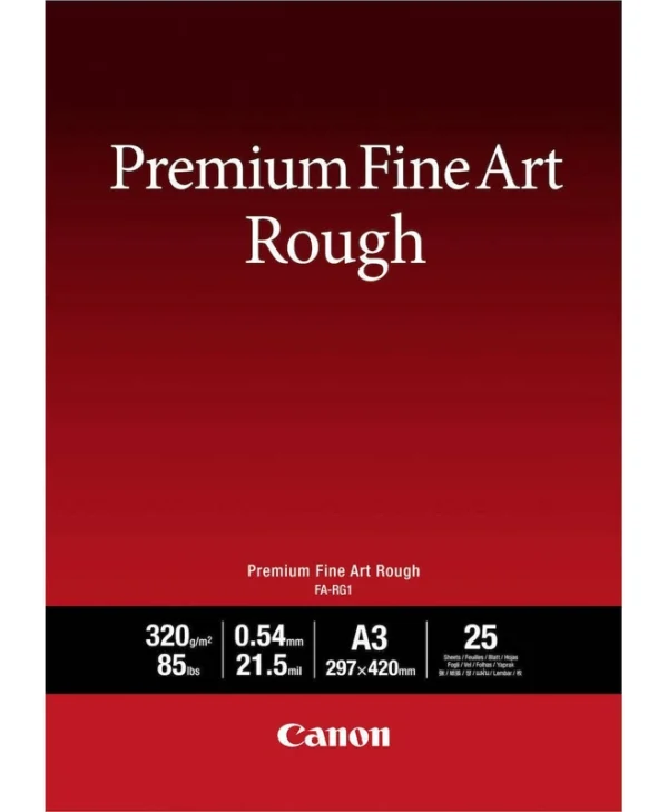 Canon FA-RG1 Φωτογραφικό Χαρτί Premium Fine Art Smooth A3 320gr/m² για Εκτυπωτές Inkjet 25 Φύλλα 4562C003