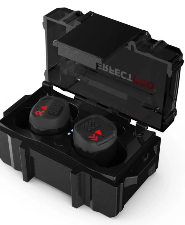 PerfectPro H-10 Earprotection In-ear Bluetooth Handsfree Ακουστικά με Αντοχή στον Ιδρώτα και Θήκη Φόρτισης Μαύρα