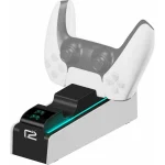 Ready2gaming Dualsense Charging Station Βάση Φόρτισης για 2 χειριστήρια PS5 με φωτισμό LED Λευκή R2GPS5CHARGINGWHT