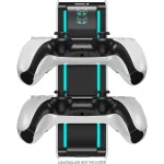 Ready2gaming Dualsense Charging Station Βάση Φόρτισης για 2 χειριστήρια PS5 με φωτισμό LED Λευκή R2GPS5CHARGINGWHT - Image 3