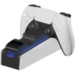 Ready2gaming Dualsense Charging Station Βάση Φόρτισης για 2 χειριστήρια PS5 με φωτισμό LED Λευκή R2GPS5CHARGINGWHT - Image 4