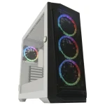 LC-Power 805BW Holo-1_X Gaming Midi Tower Κουτί Υπολογιστή με Πλαϊνό Παράθυρο Λευκό LC-805BW-ON