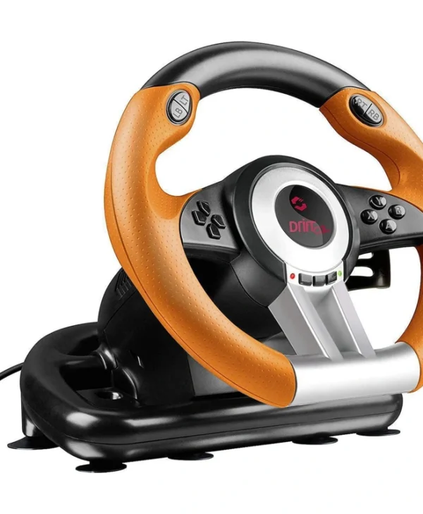 SpeedLink Drift O.Z. Racing Wheel Τιμονιέρα με Μοχλό Ταχυτήτων και Πετάλια για PC με 180° Περιστροφής SL-6695-BKOR-01