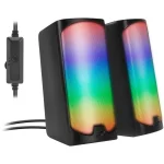 SpeedLink Tonos Ηχεία Υπολογιστή 2.0 με RGB Φωτισμό και Ισχύ 12W σε Μαύρο Χρώμα SL-810009-BK - Image 2