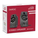 SpeedLink Daroc Ηχεία Υπολογιστή 2.0 με Ισχύ 6W Μαύρα SL-810005-BK - Image 5