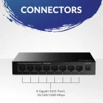 Strong Metal Desktop SW8000M Unmanaged L2 Switch με 8 Θύρες Gigabit (1Gbps) Ethernet SW 8000M - Image 4