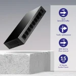 Strong Metal Desktop SW8000M Unmanaged L2 Switch με 8 Θύρες Gigabit (1Gbps) Ethernet SW 8000M - Image 5