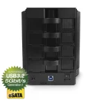 Fantec SQ-35U3e-6G Θήκη για 4 Σκληρούς Δίσκους 3.5" SATA III με σύνδεση USB 3.0 / eSATA σε χρώμα 1891 - Image 5